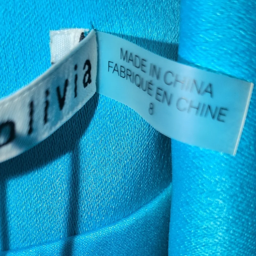 NWT Alice + Olivia Blue Blazer Sz 8 Color Ocean Floor - Picture 9 of 12